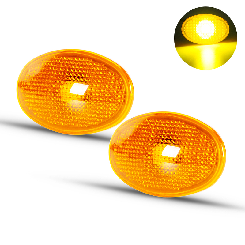 Luci di ingombro laterali a led ovali verdi per serie Ford