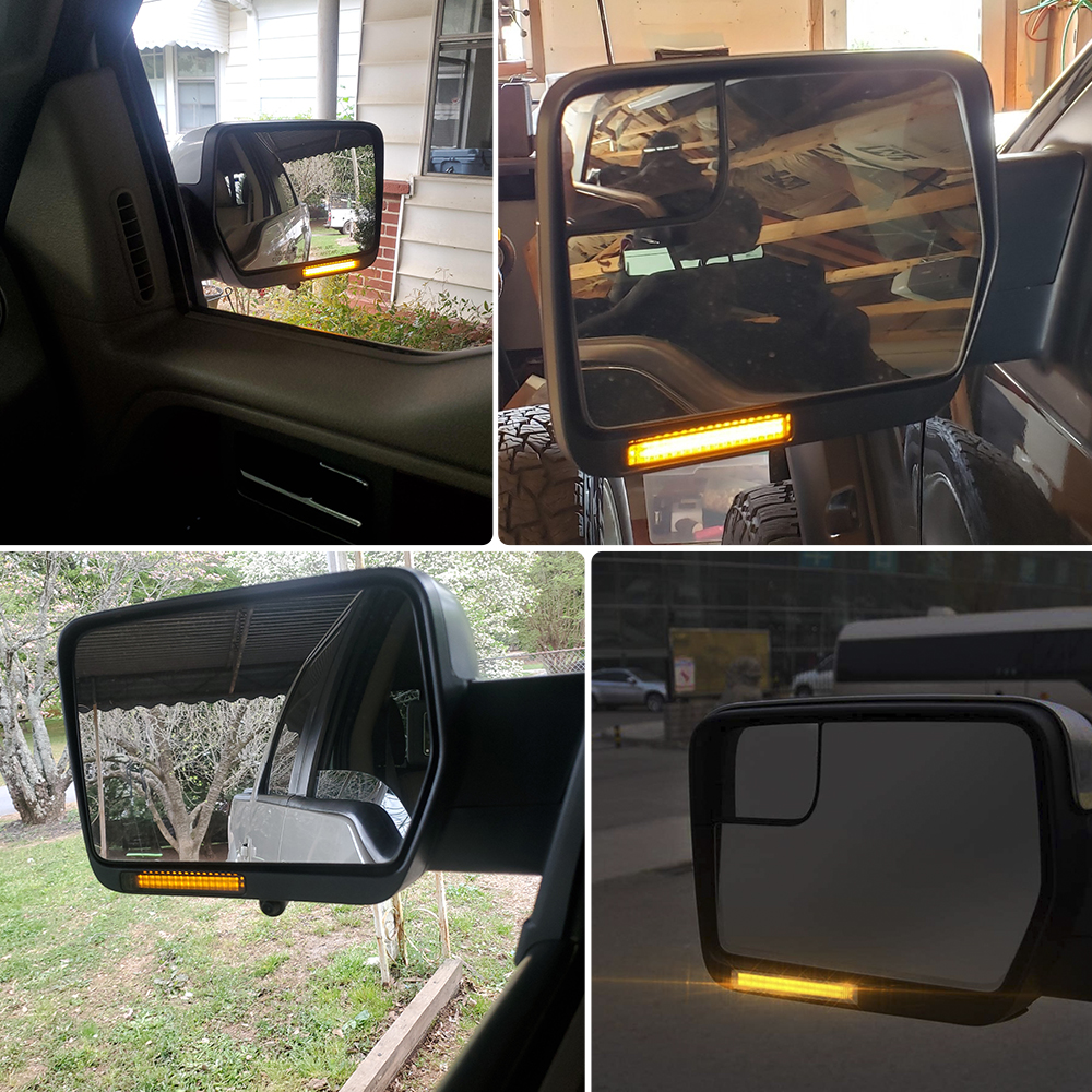 Segnale di direzione LED Riorganizzazione retrovisore marcatore specchio compatibile con Ford Raptor Expedition Lincoln