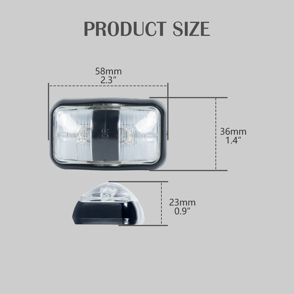 2,5 "Inch Red Dual Function LED Lide Lights 