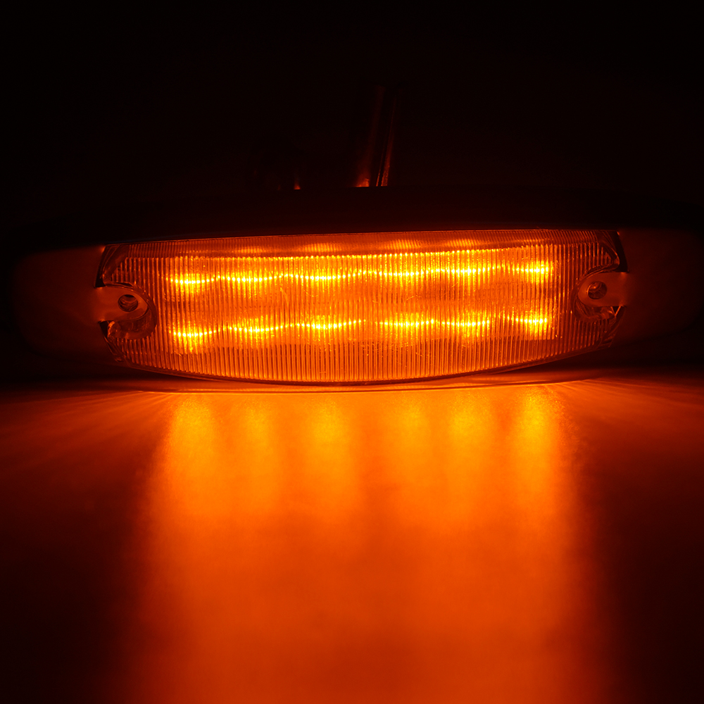 Luce di posizione a led rossa cromata per veicoli