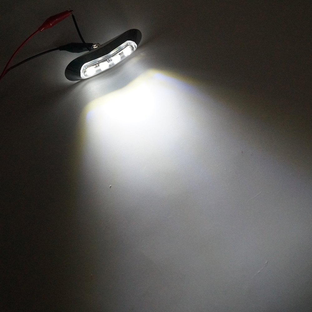 Luce di avviso di marcatore a LED bianco da 4 pollici