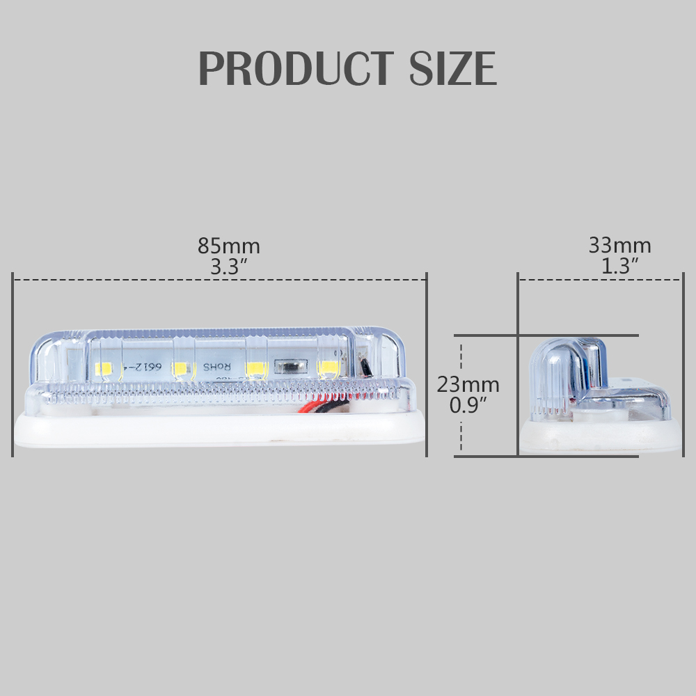 Luci a led lenti bianche da 4 pollici limpide. 