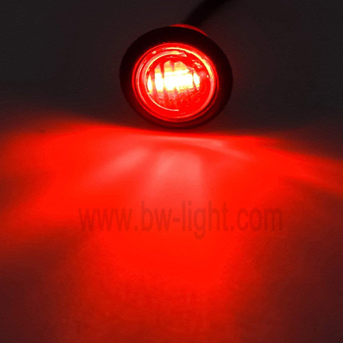 Luce di ingombro laterale a Led rossa rotonda per auto