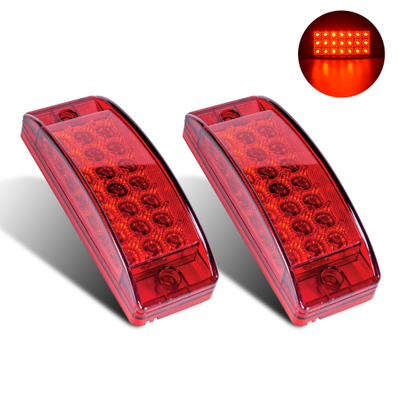 Fanale posteriore a LED rettangolare rosso da 6 pollici