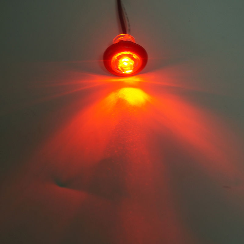 Luce di ingombro laterale a LED rotonda ambra per camion