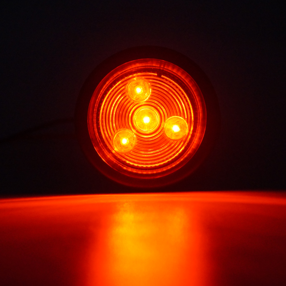 Luci di ingombro laterali a LED rotonde da 2 " rosse/ambra